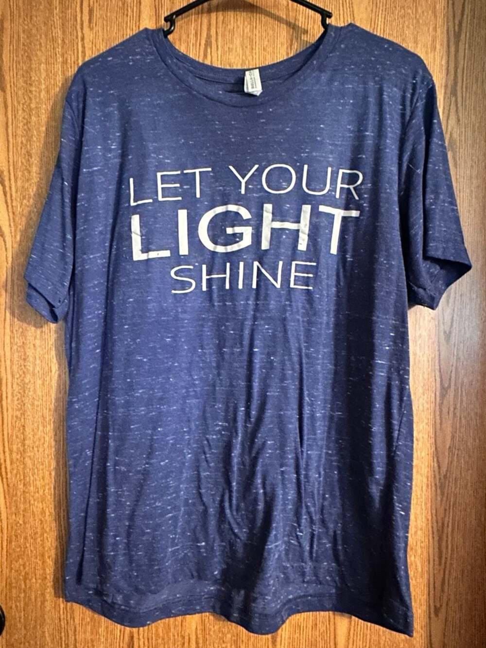 BELLA+CANVAS Let Your Light Shine Christian Slub Blue T-Shirt